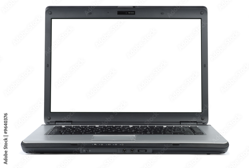Modern laptop isolated with clipping path over white Modern laptop isolated with clipping path over white