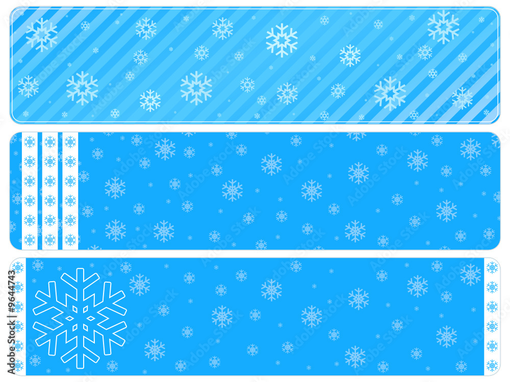 Snowflake vector baner backgrounds