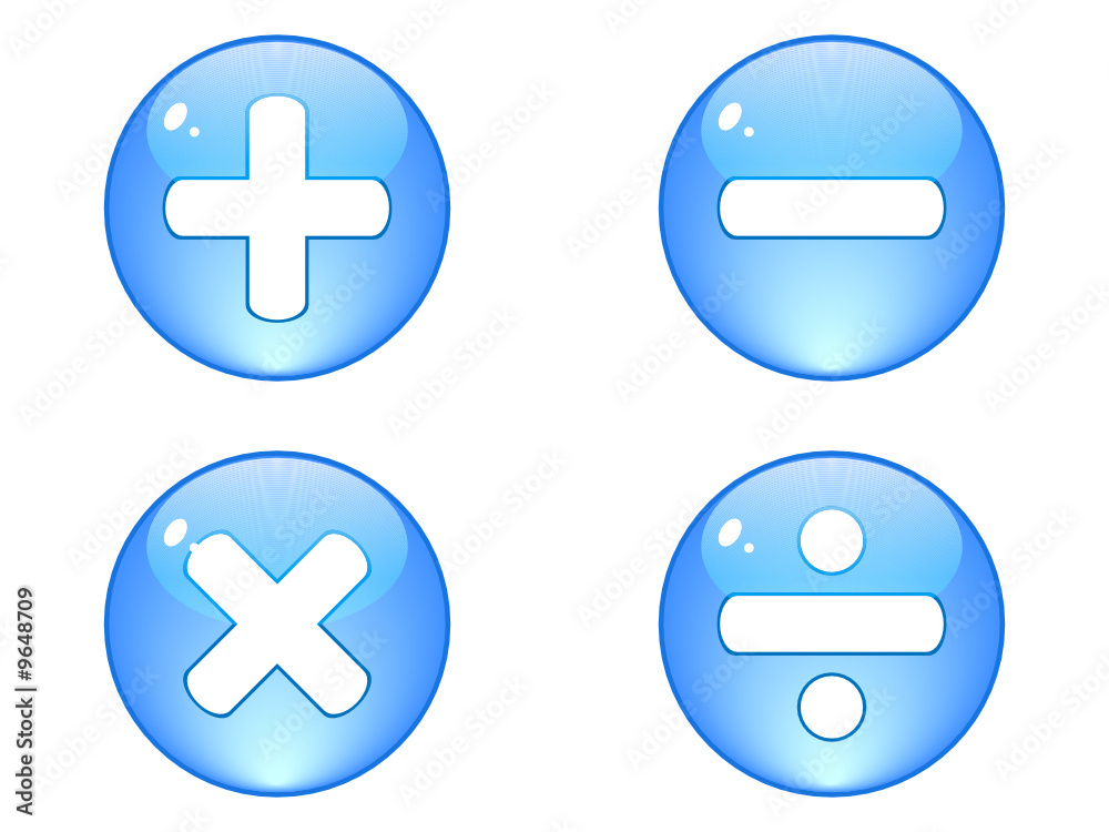 Obraz premium mathematics button