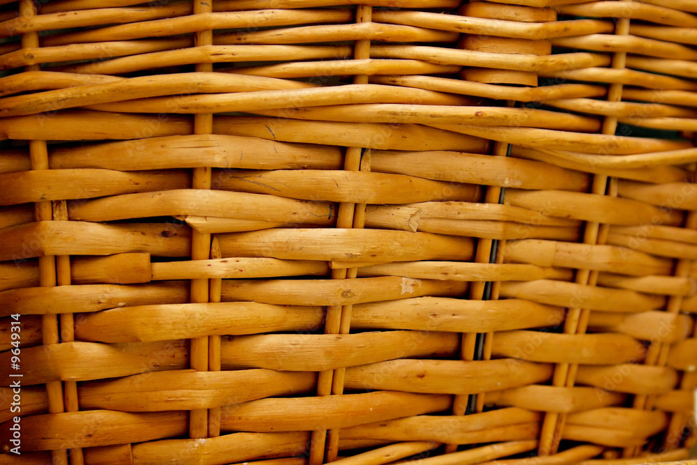 Texture of a wattled basket. A background, macro Texture of a wattled basket. A background, macro