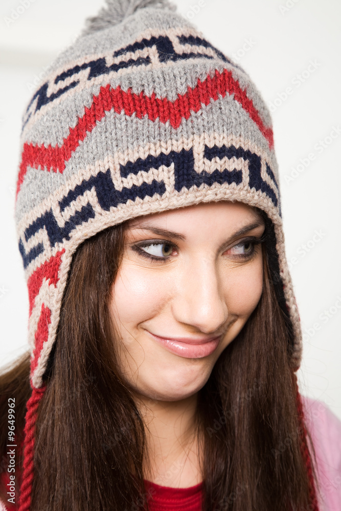 A portrait of a beautiful caucasian girl smiling A portrait of a beautiful caucasian girl smiling