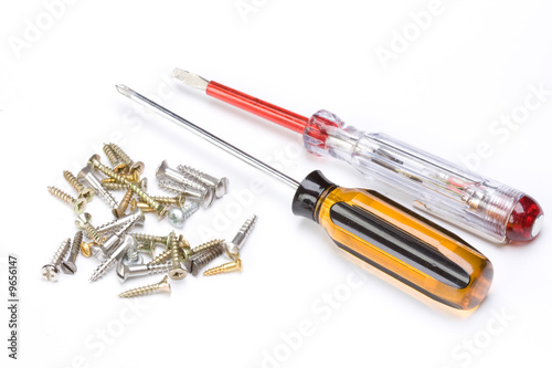 Tools on white background