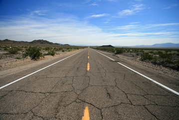 Acrylglasbilder Route 66 Historic empty route 66 highway, california  © mark senior