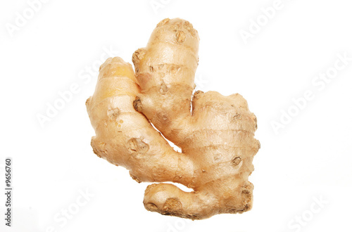 A piece of root ginger isolated on white