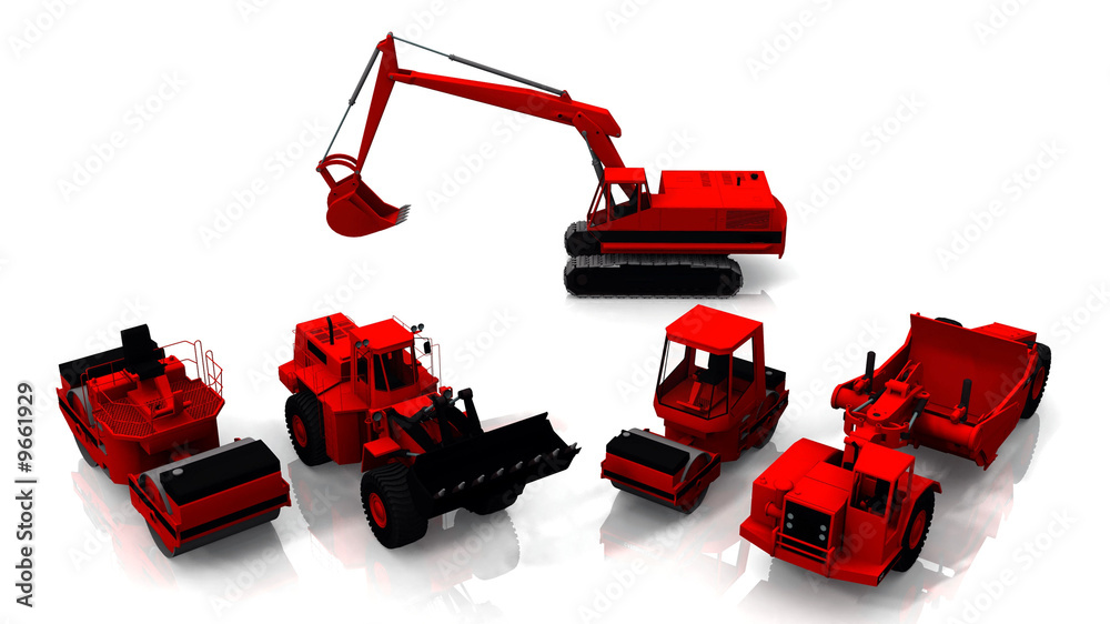 Naklejka premium les engins de chantier