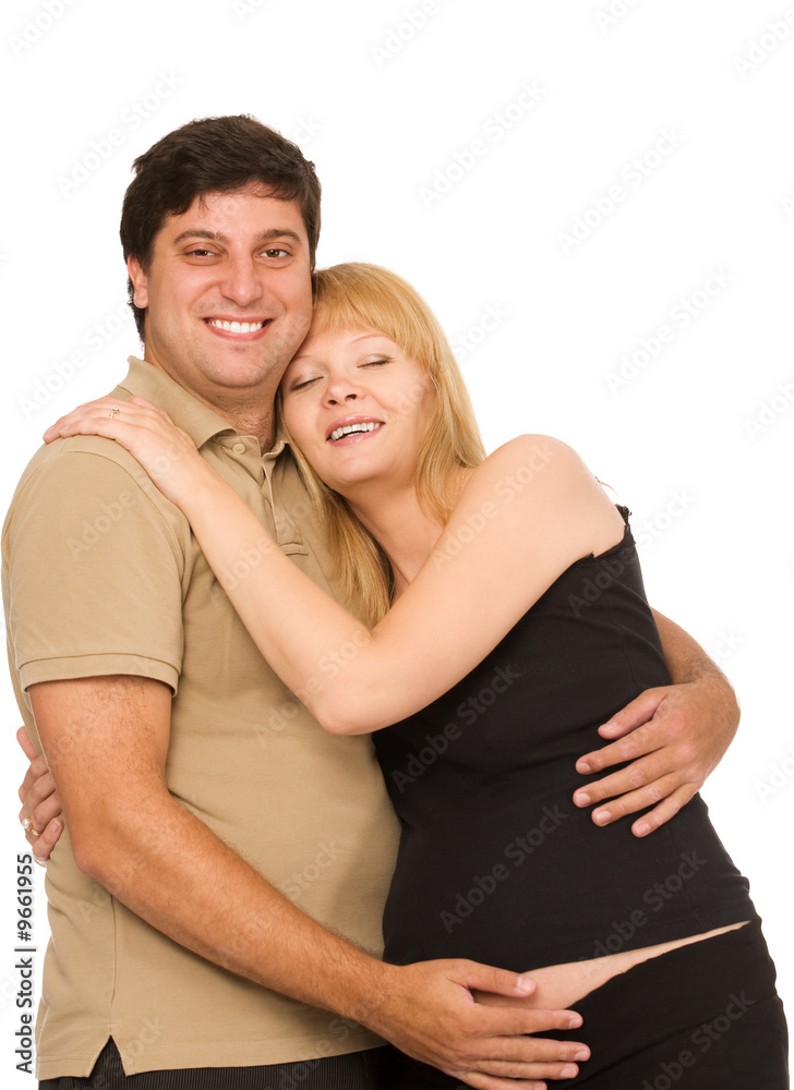 young happy couple isolated on a white background young happy couple isolated on a white background