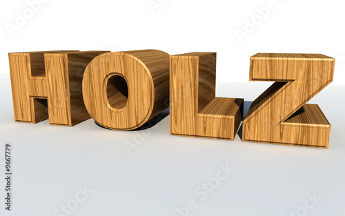 Holz Schrift