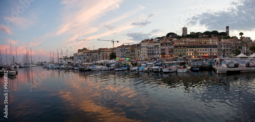 The beautiful Cannes after sunset photo