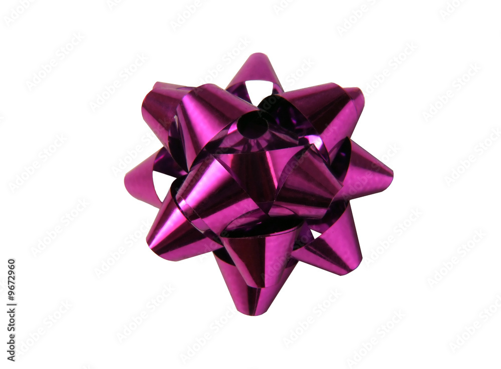 Isolated purple bow for decoration of presents Isolated purple bow for decoration of presents