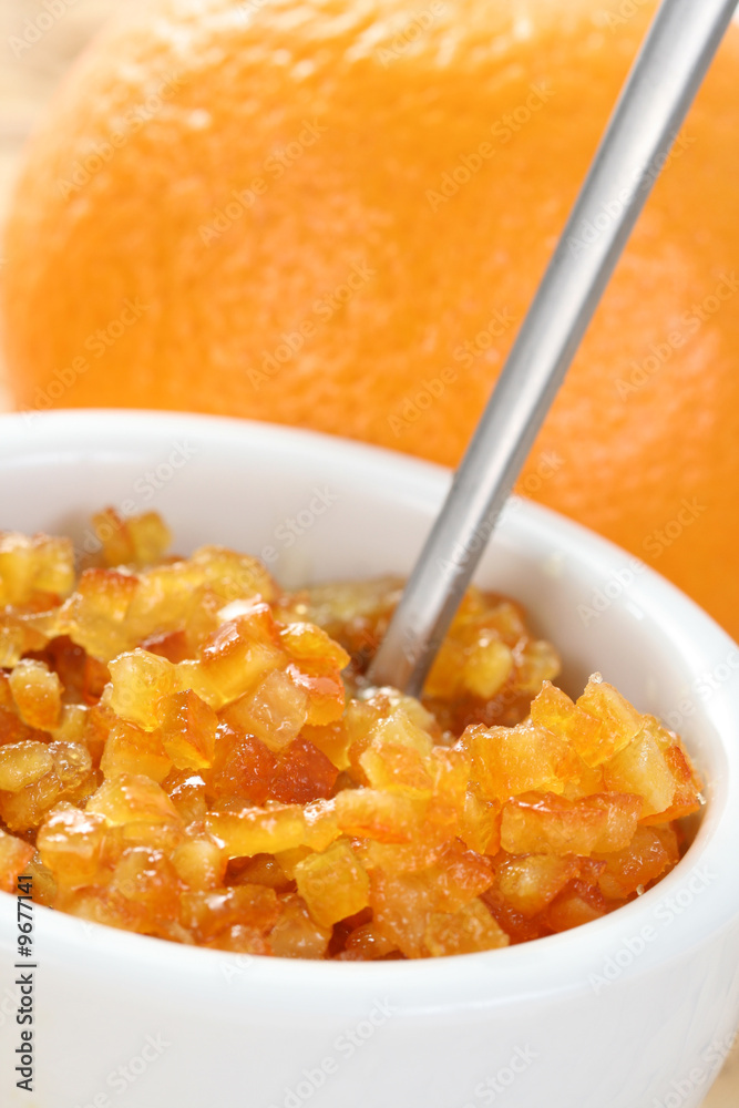 bowl full of orange marmalade and some fresh fruits bowl full of orange marmalade and some fresh fruits
