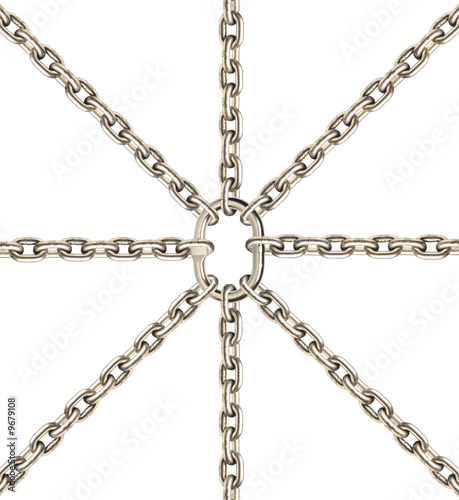 metalic chains and round