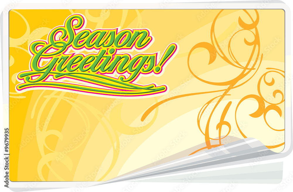 Season Greetings Summer Background with floral ornament Season Greetings Summer Background with floral ornament