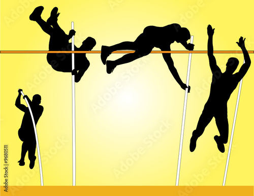 Pole Vault Vector