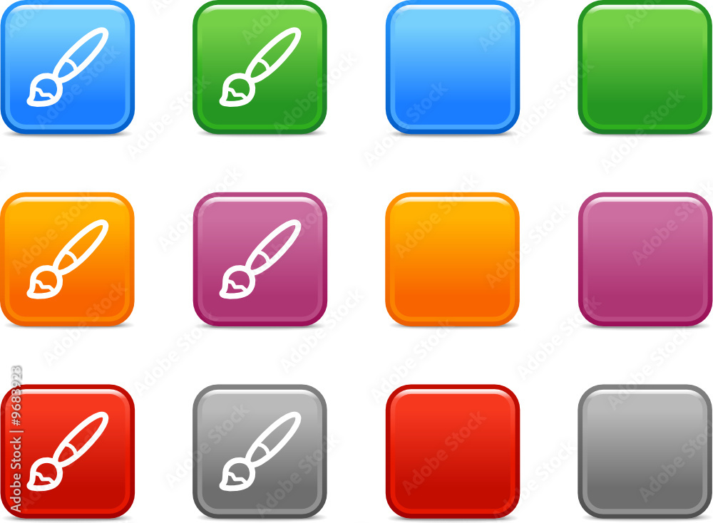 Color buttons with paint icon Color buttons with paint icon