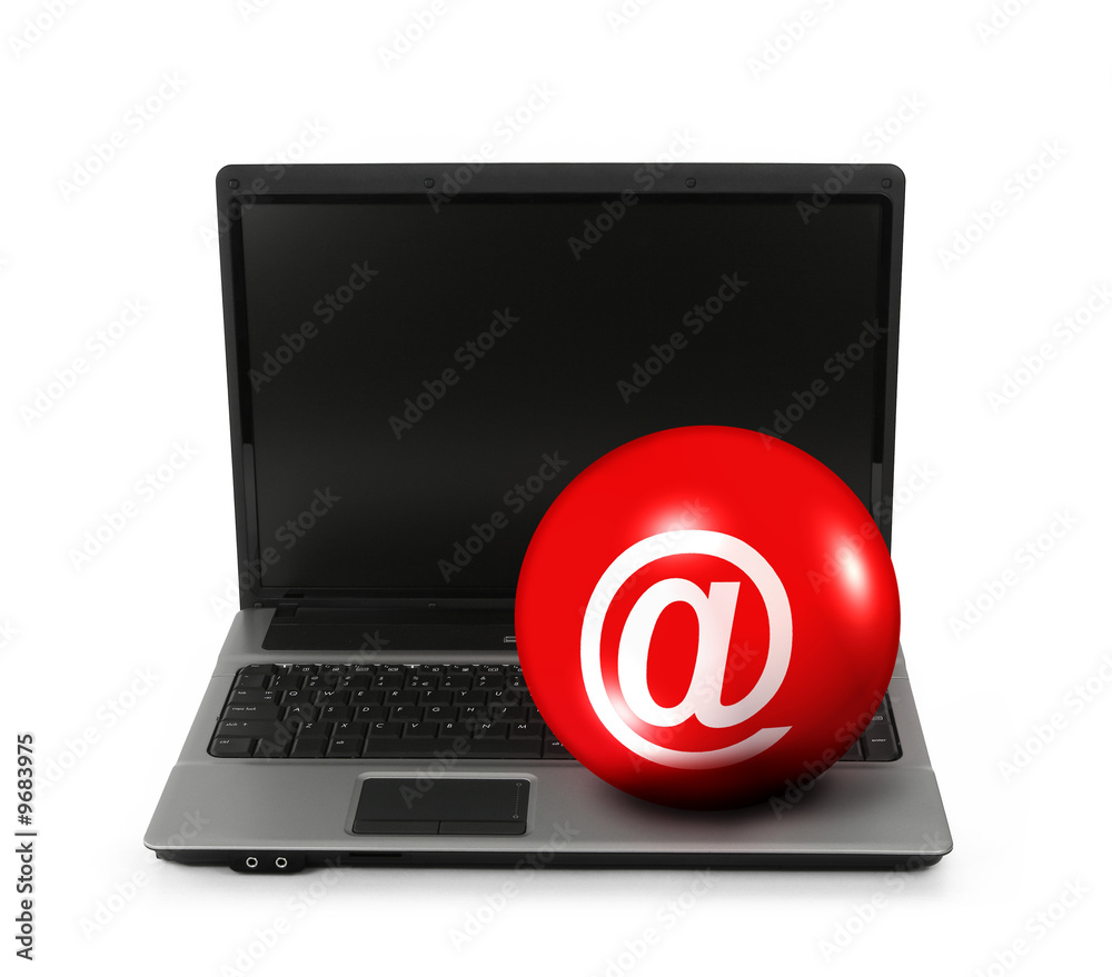 internet symbol on an open laptop internet symbol on an open laptop