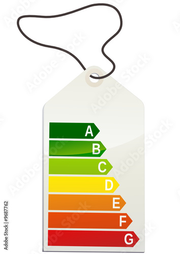 Étiquette énergie plastifié (détouré)