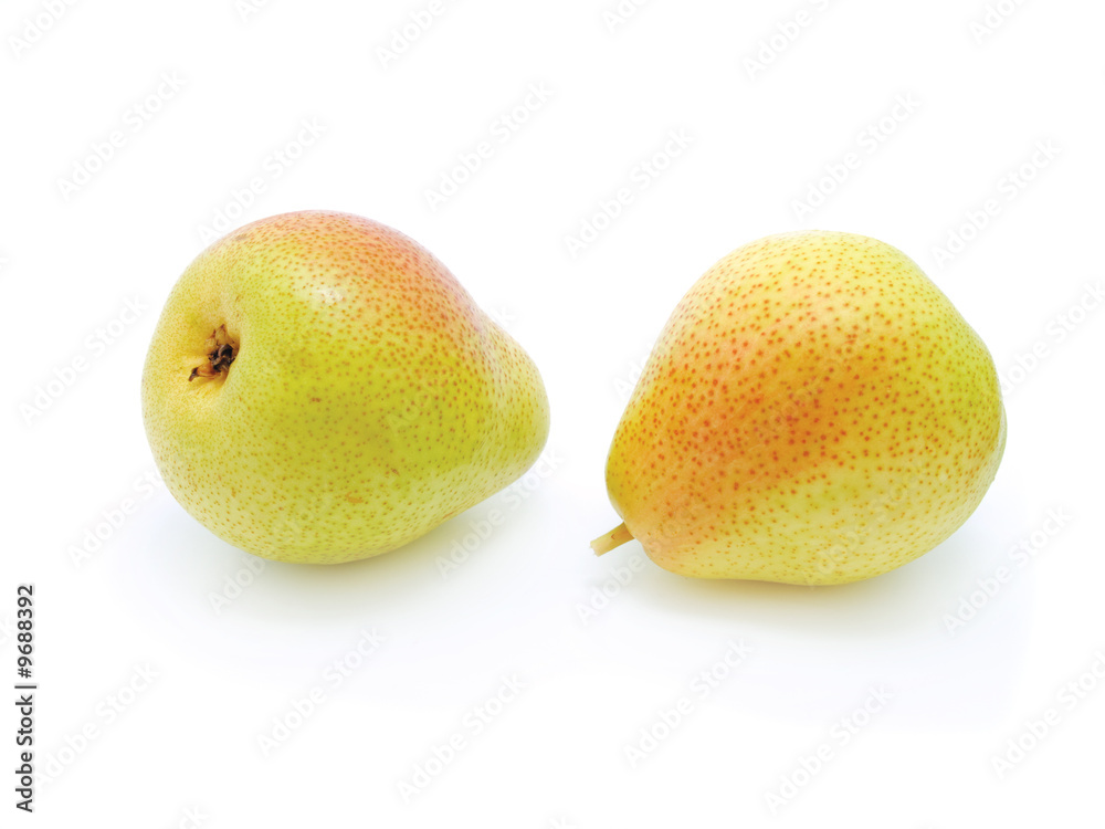 Two pears isolated on the white background Two pears isolated on the white background