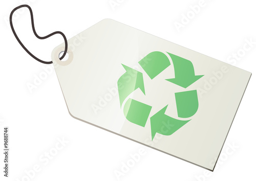 Étiquette plastifiée recyclage (détouré)