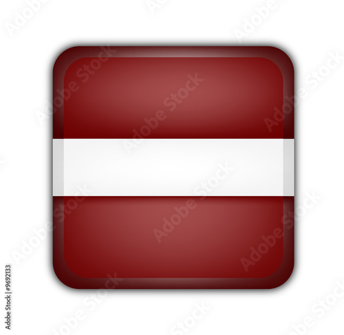 Free Download flag of latvia, square button on white background - GFXLoad