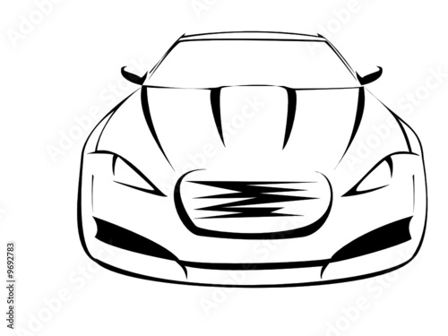 prestigious sports machine is isolated on white background