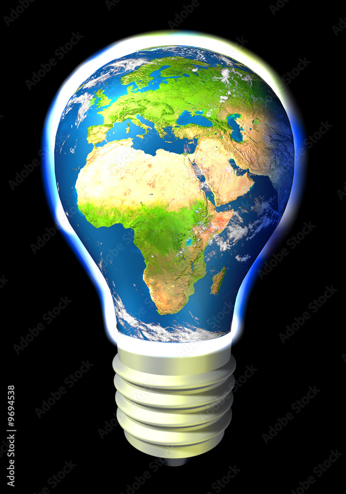 The Earth - green eco energy - Europe and Africa The Earth - green eco energy - Europe and Africa