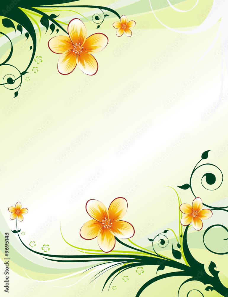 Obraz premium Flower Vector Composition