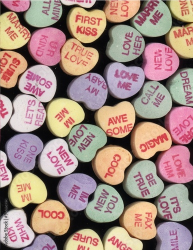 Candy heart valentines