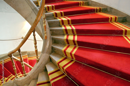 Obraz na płótnie Stairwell in the Polish palace. Royal castle in Warsaw. w salonie