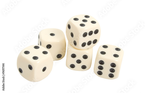 Gaming Dice isolated over white background
