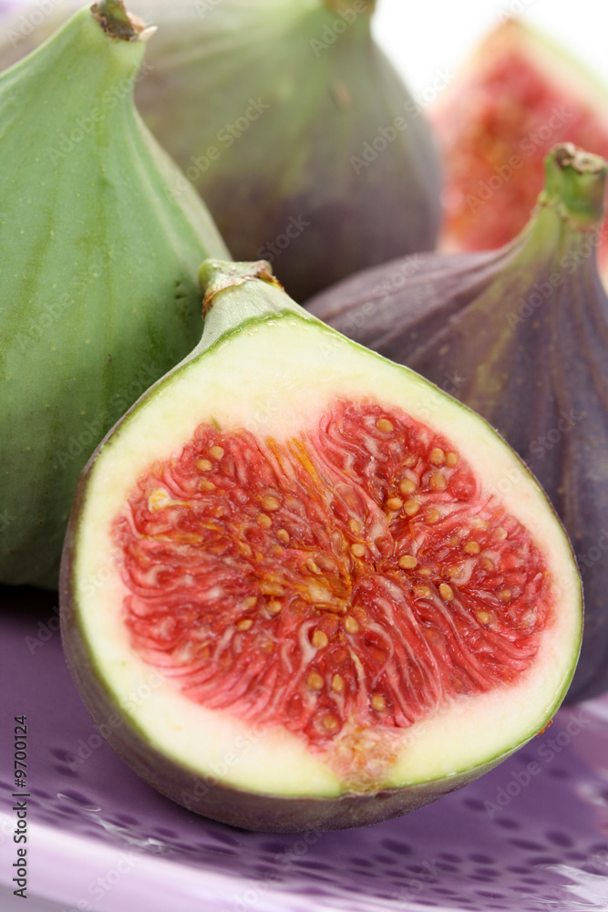close-ups of fresh figs isolated on white - food and drink close-ups of fresh figs isolated on white - food and drink