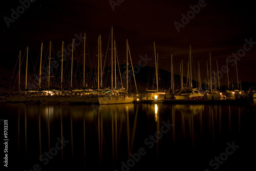 Segelboote Nacht Hafen © wkoeppl