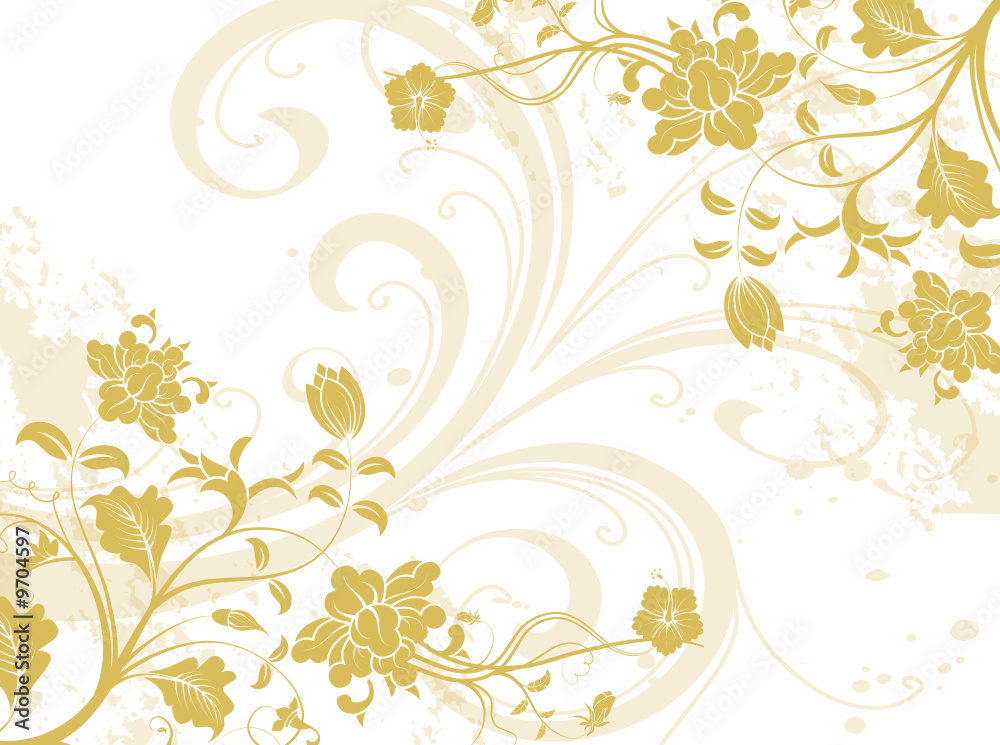 © bordeur - arabesque floral kaki