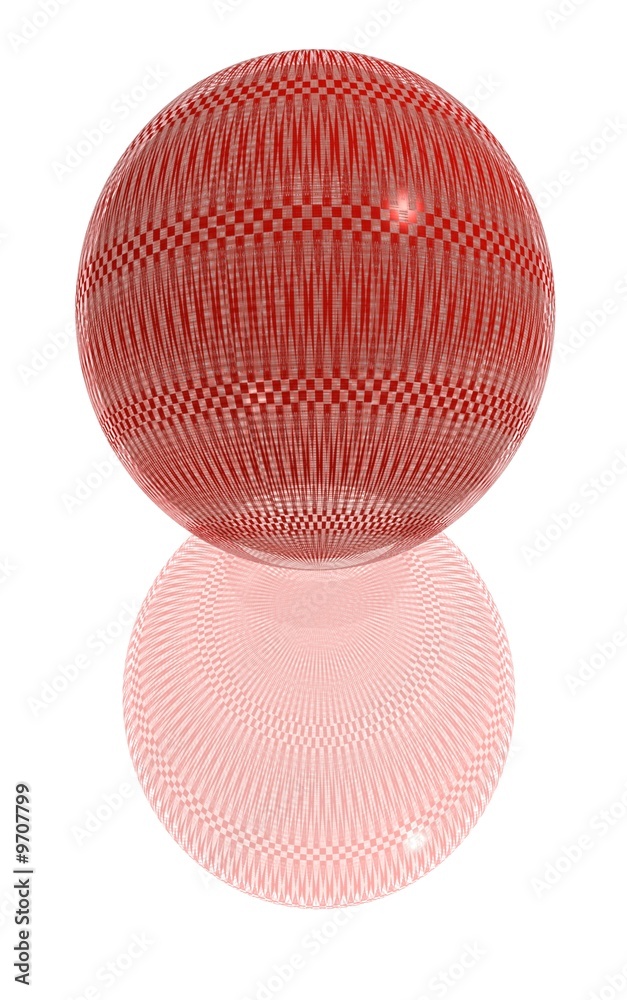 Fototapeta premium red pattern ball