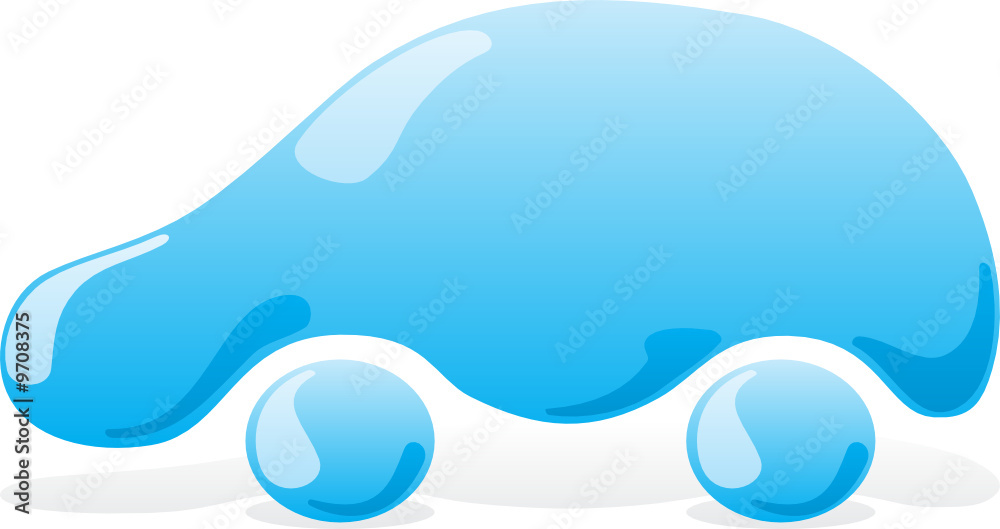 Car wash icon with blue liquid vehicle Car wash icon with blue liquid vehicle