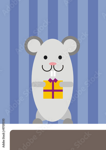 raton perez trayendo un regalo a un niño