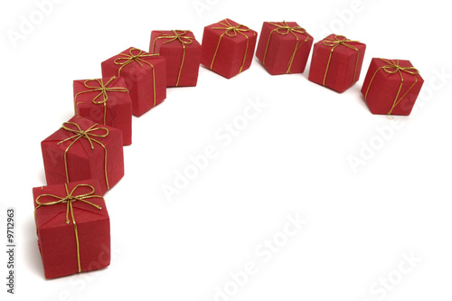 Red Christmas present boxes