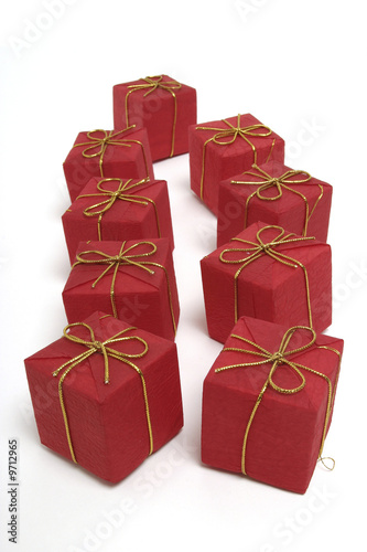 Red Christmas present boxes