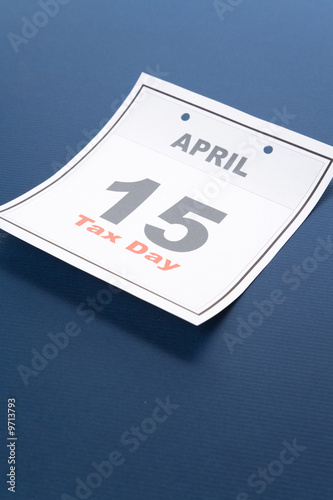 Tax Day, calendar date April 15 for background