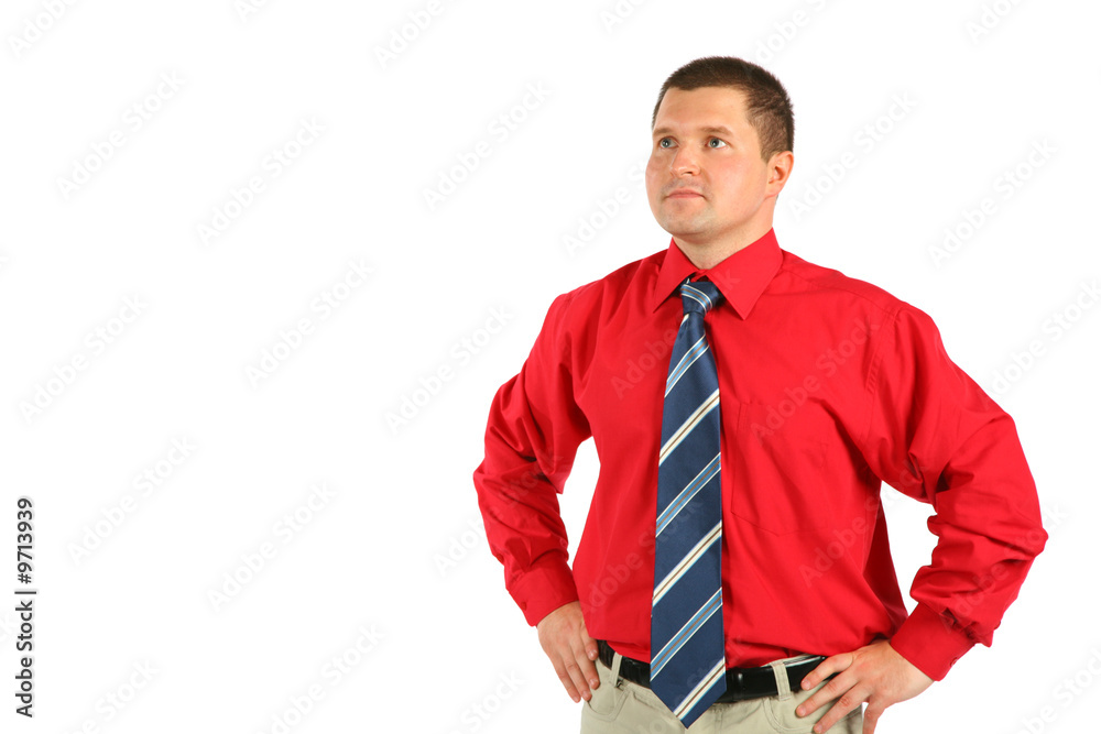 Businessman in red shirt Businessman in red shirt