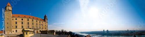 Photography Castle of Bratislava on top of the hill.