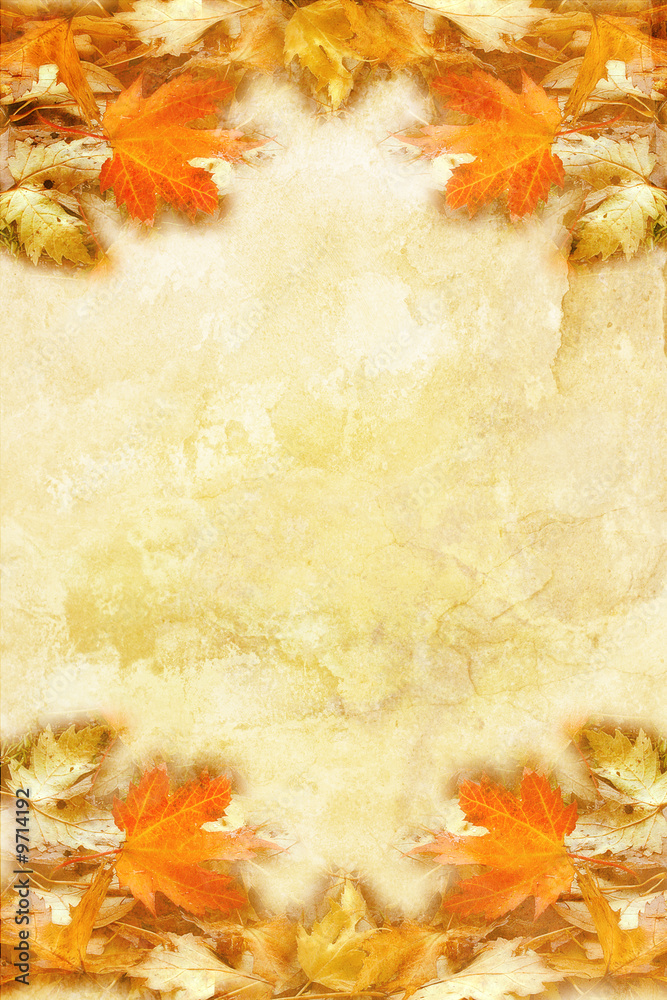 Atumn background with leaves