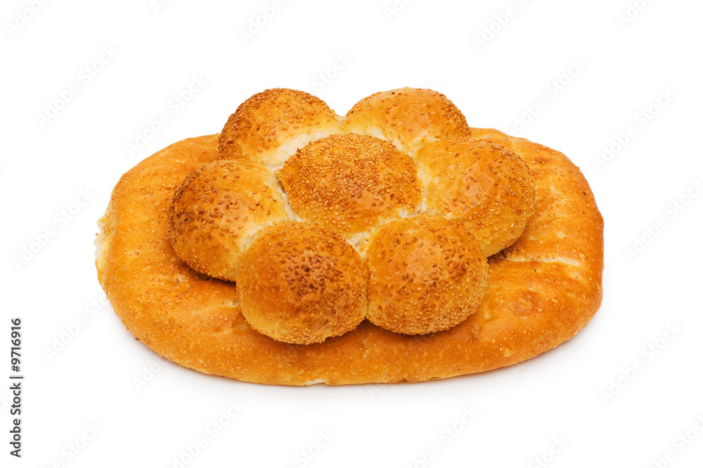 Two bread loaves isolated on the white Two bread loaves isolated on the white