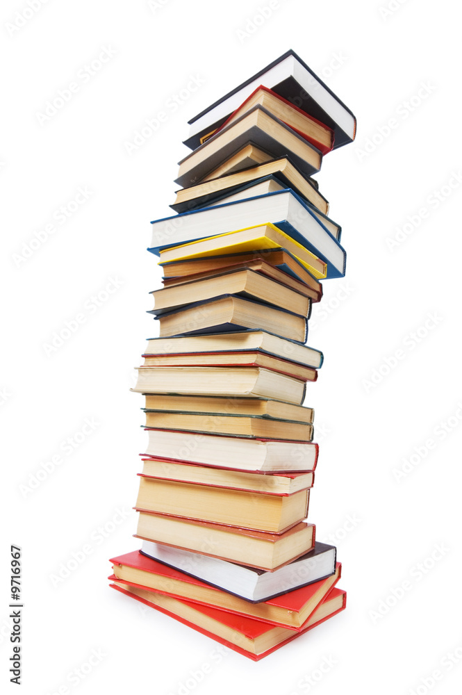 Stack of books isolated on the white background Stack of books isolated on the white background
