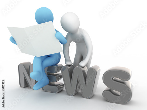 man reads news in newspaper