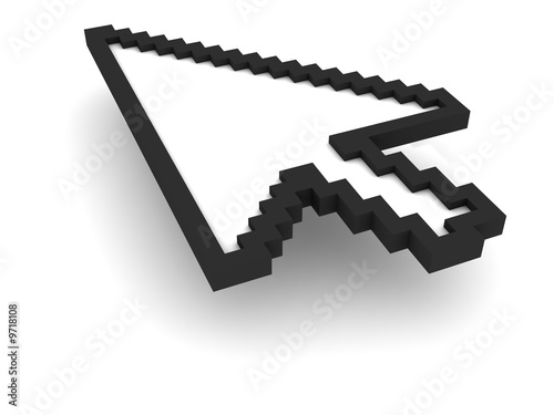 3D Mouse Pointer with shadow and clipping path