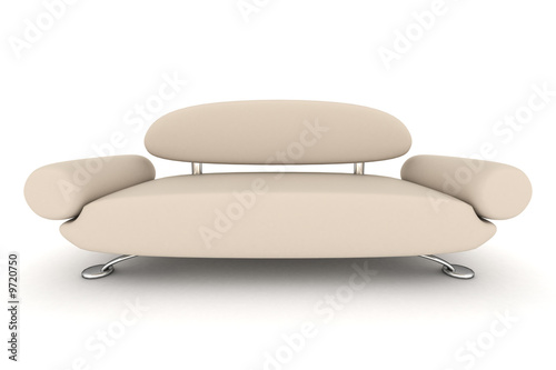 Isolated leather sofa. An i...