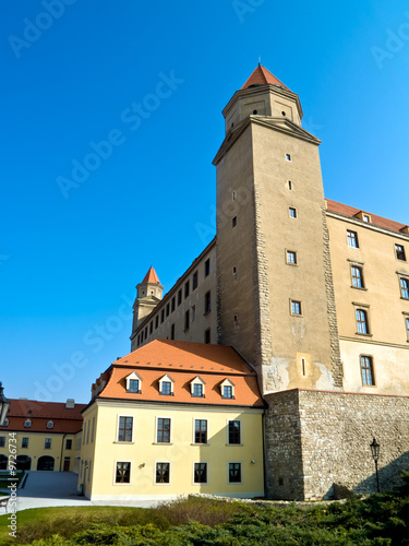 Castle of Bratislava on top of the hill