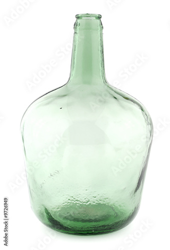 Garrafa de cristal verde