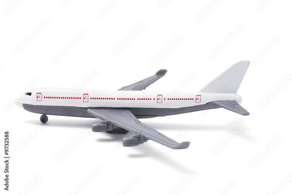 Plane Model on Isolated White Background