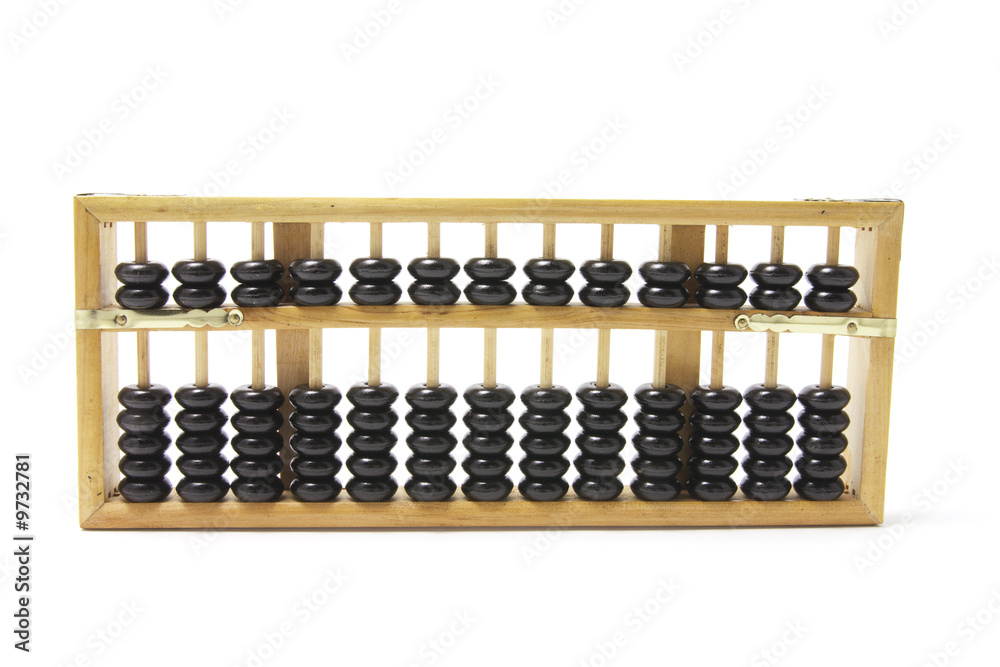Chinese Abacus on Isolated White Background Chinese Abacus on Isolated White Background